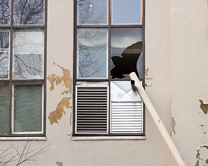 Image showing Broken window.