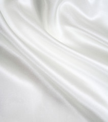 Image showing Smooth elegant white silk as wedding background 