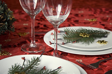 Image showing Christmas dinner table