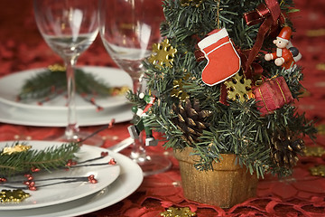 Image showing Christmas dinner table