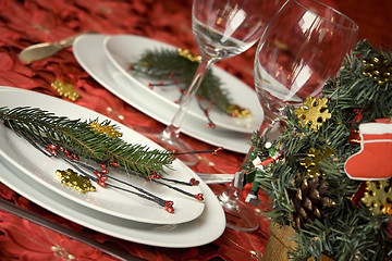 Image showing Christmas dinner table