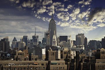 Image showing Manhattan Skyline from Brooklyn Bridge