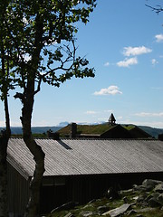 Image showing look over roof