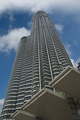 Image showing Petronas Towers bottom View