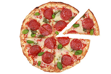 Image showing Sliced Pepperoni Pizza