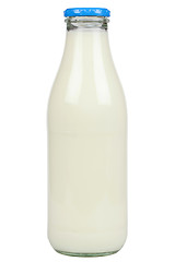 Image showing Milk in a bottle isolated on white