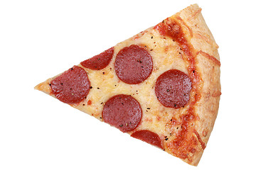 Image showing Slice of a Pepperoni Pizza