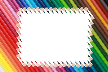 Image showing Color pencils forming a frame