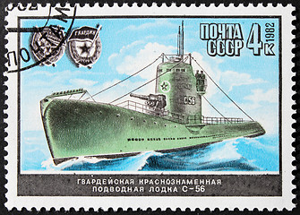 Image showing Russian Submarine Stamp