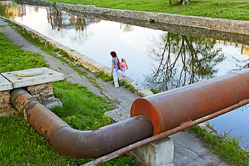 Image showing Walk in an industrial zone