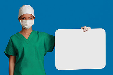 Image showing Doctor with a Blank Board