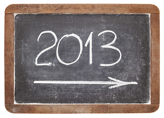 Image showing 2013 year on blackboard