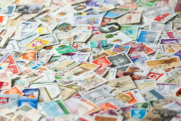 Image showing Images of various postal stamps