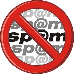 Image showing Caution - do not send spam