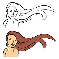 Image showing Long hair