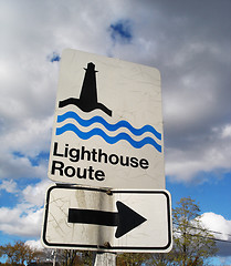 Image showing Lighthouse route sign