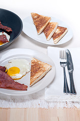Image showing eggs bacon and toast bread