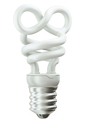 Image showing infinity symbol light bulb on white