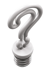 Image showing FAQ: Query mark light bulb isolated