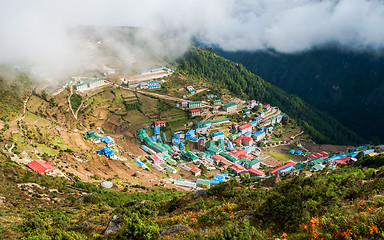 Image showing Namche Bazaar village in Nepal