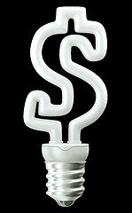 Image showing Profit: Dollar ccurrency symbol light bulb isolated