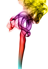 Image showing Colorful Abstraction: fume shape on white