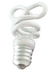 Image showing Endlessness or infinity symbol light bulb on white