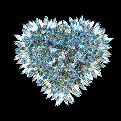 Image showing sharp love and jealousy: crystal heart shape 