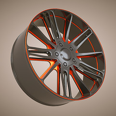 Image showing Vehicle alloy disc or wheel