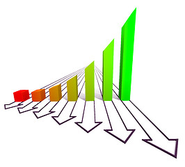 Image showing Arrowed business chart color