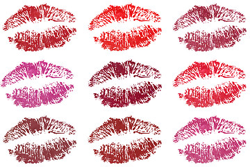 Image showing Nine lips