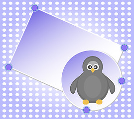 Image showing Cute winter card with penguins