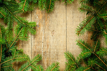 Image showing christmas fir tree frame 