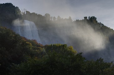 Image showing Power of Marmore Waterfalls, Italy