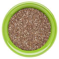 Image showing bowl of chia seeds 