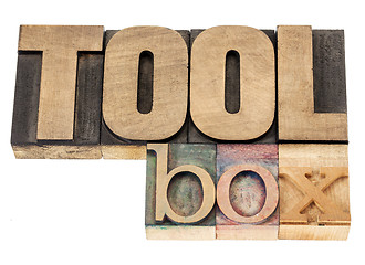 Image showing toolbox in wood type