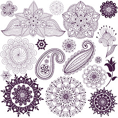 Image showing Set monochromatic design elements