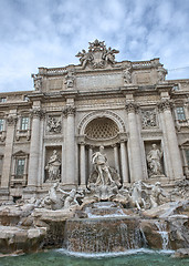 Image showing Trevi Fountain in Rome, Autumn season