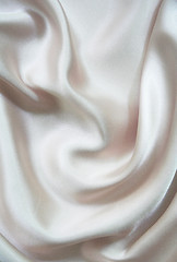 Image showing Smooth elegant white silk as background 