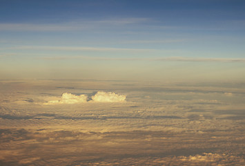 Image showing Clouds, view from airplane