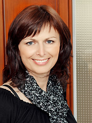 Image showing Fashion Beauty Portrait of smilling middle age woman