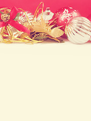 Image showing red christmas balls background 