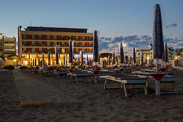 Image showing night on the sandy beach in Italy