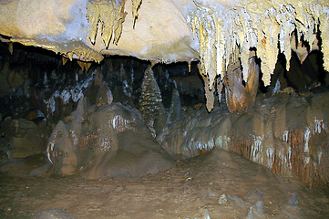 Image showing Stalagtites and Stalagmites