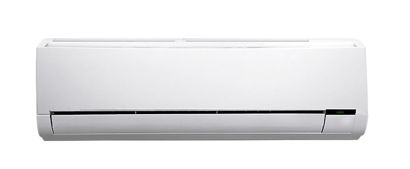 Image showing white air conditioner isolated on white