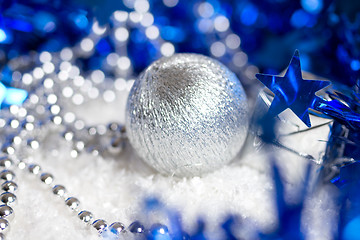 Image showing brilliant blue Christmas background