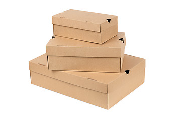 Image showing cardboard boxes on white