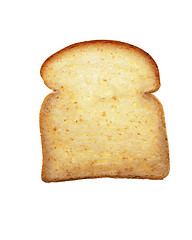 Image showing Piece of bread on a white background