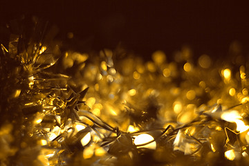 Image showing Abstract Christmas background of silver and gold chain