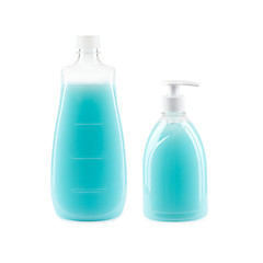 Image showing Two bottles with liquid soap